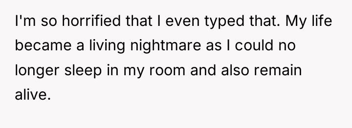 I'm so horrified that I even typed that. My life...