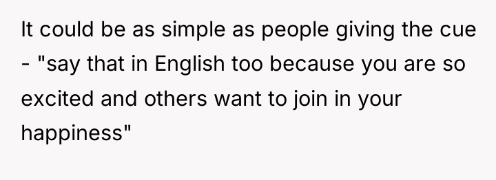 It could be as simple as people giving the cue...
