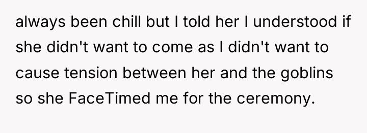 always been chill but I told her I understood if...