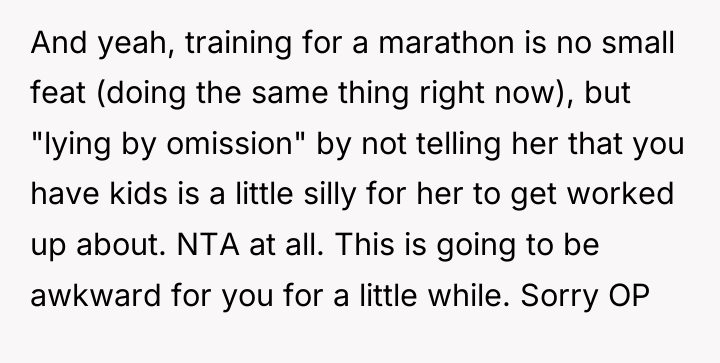 And yeah, training for a marathon is no small feat...