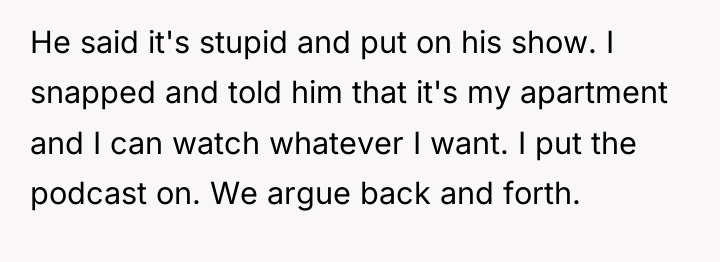 He said it's stupid and put on his show. I...