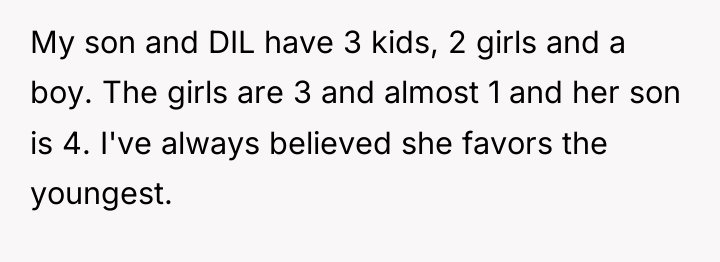 My son and DIL have 3 kids, 2 girls and...