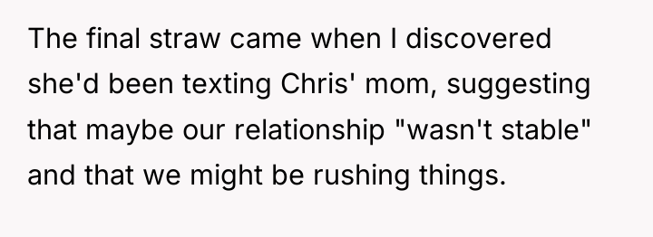 The final straw came when I discovered she'd been texting...