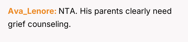 Ava_Lenore NTA. His parents clearly need grief counseling.