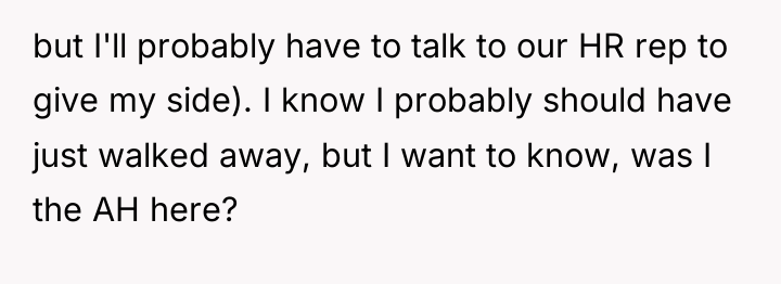 but I'll probably have to talk to our HR rep...