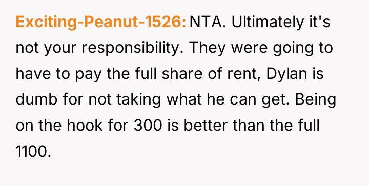Exciting-Peanut-1526 NTA. Ultimately it's not your responsibility. They were going...