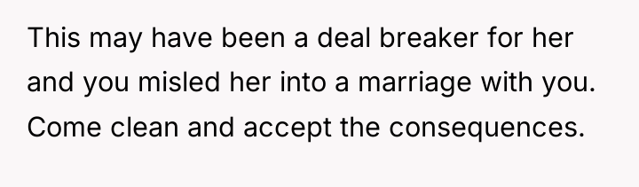 This may have been a deal breaker for her and...