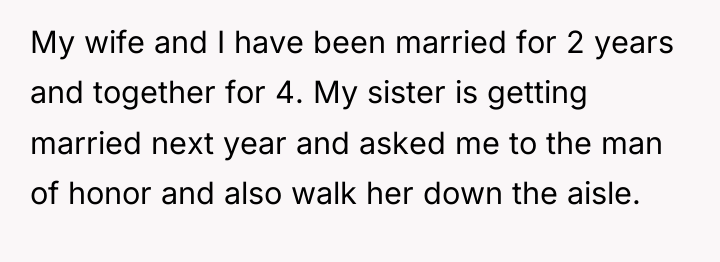 My wife and I have been married for 2 years...