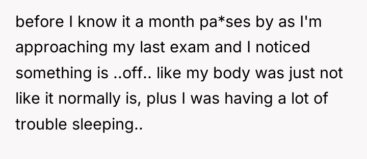 before I know it a month pa*ses by as I'm...