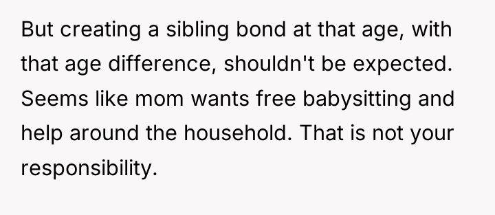 But creating a sibling bond at that age, with that...