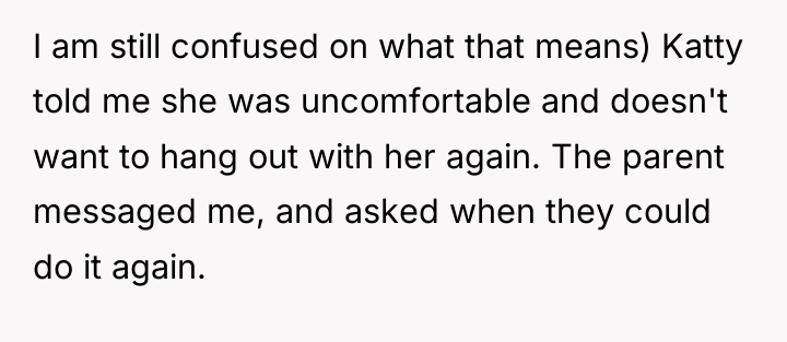 I am still confused on what that means) Katty told...