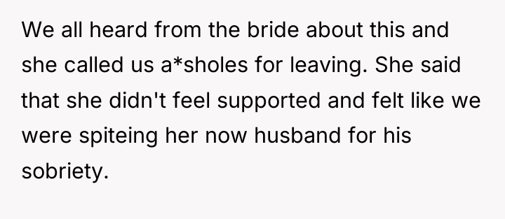 We all heard from the bride about this and she...