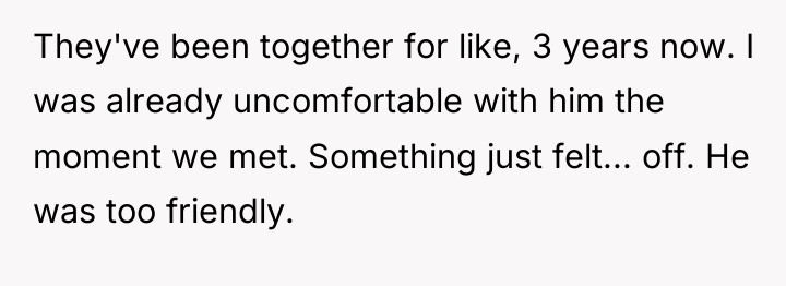 They've been together for like, 3 years now. I was...