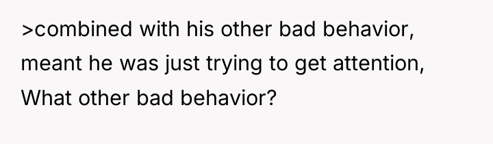 >combined with his other bad behavior, meant he was just...