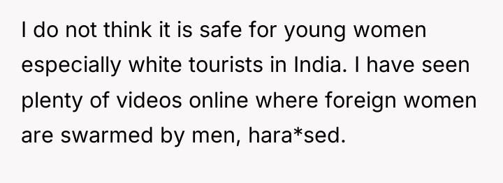 I do not think it is safe for young women...