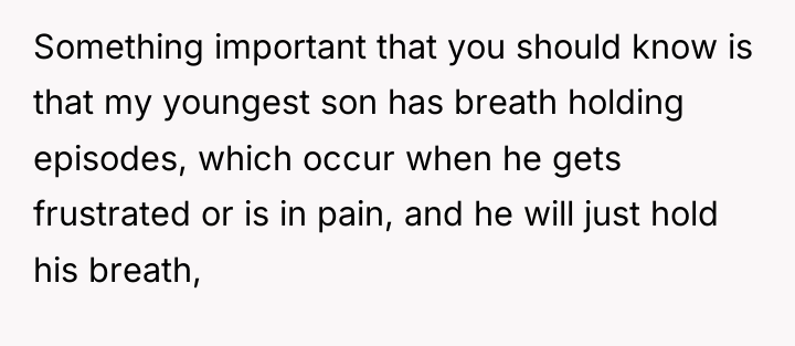 Something important that you should know is that my youngest...