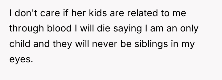I don't care if her kids are related to me...