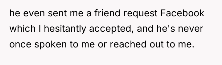 he even sent me a friend request Facebook which I...
