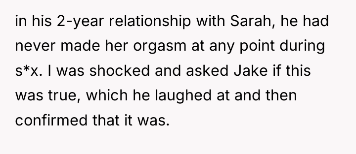 in his 2-year relationship with Sarah, he had never made...