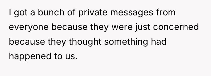I got a bunch of private messages from everyone because...