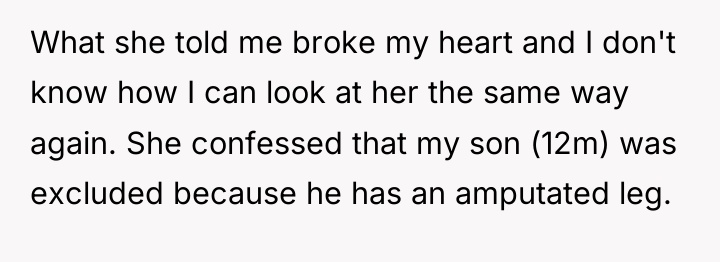 What she told me broke my heart and I don't...