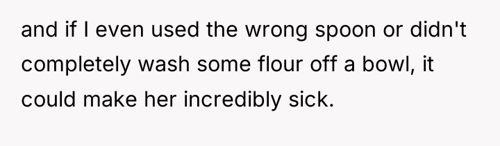 and if I even used the wrong spoon or didn't...