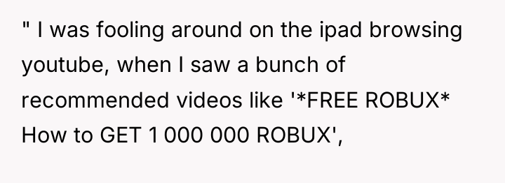 " I was fooling around on the ipad browsing youtube,...