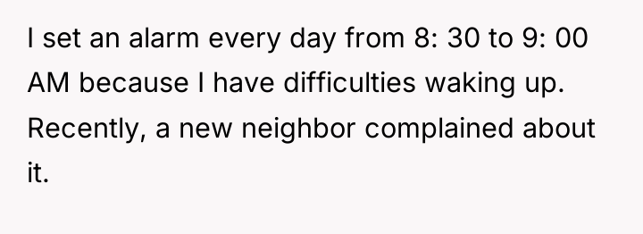 I set an alarm every day from 8: 30 to...