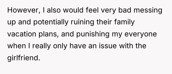 However, I also would feel very bad messing up and...