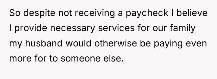 So despite not receiving a paycheck I believe I provide...