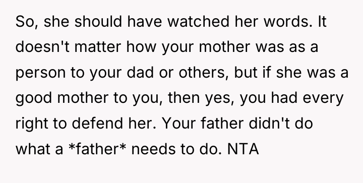 So, she should have watched her words. It doesn't matter...