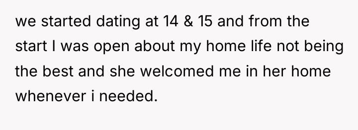 we started dating at 14 & 15 and from the...