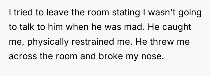 I tried to leave the room stating I wasn't going...