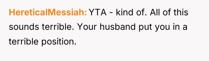 HereticalMessiah YTA - kind of. All of this sounds terrible....