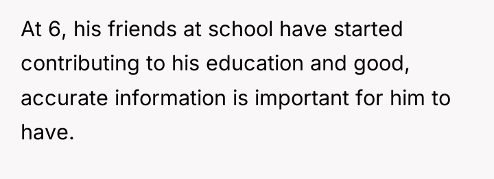 At 6, his friends at school have started contributing to...