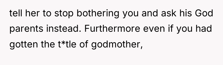 tell her to stop bothering you and ask his God...