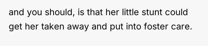 and you should, is that her little stunt could get...