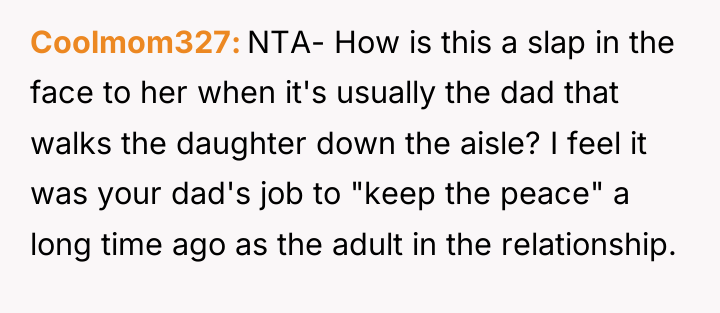 Coolmom327 NTA- How is this a slap in the face...