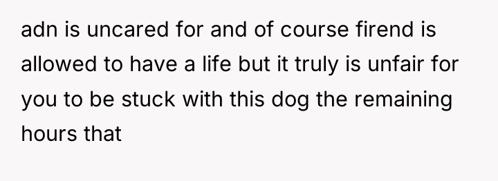 adn is uncared for and of course firend is allowed...