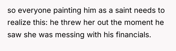 so everyone painting him as a saint needs to realize...
