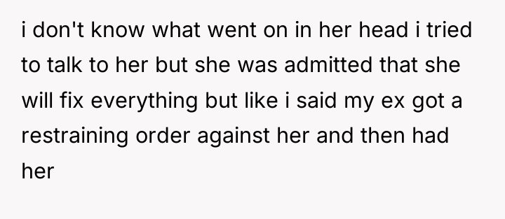 i don't know what went on in her head i...