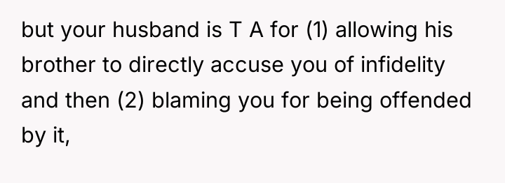 but your husband is T A for (1) allowing his...
