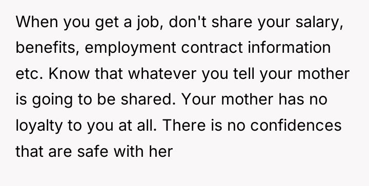 When you get a job, don't share your salary, benefits,...