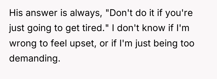 His answer is always, "Don't do it if you're just...