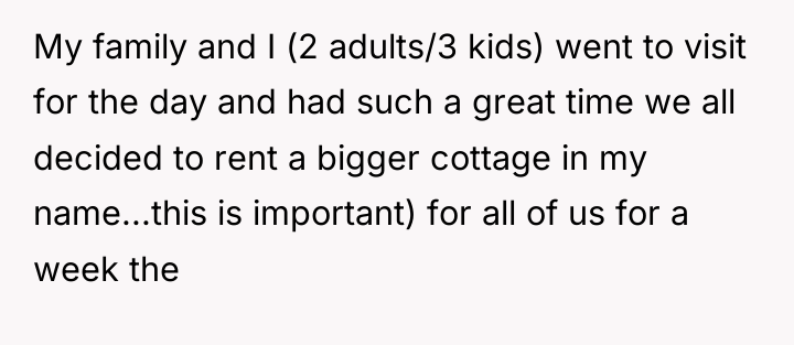 My family and I (2 adults/3 kids) went to visit...