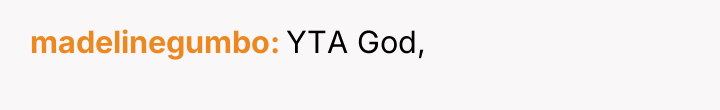 madelinegumbo YTA God,