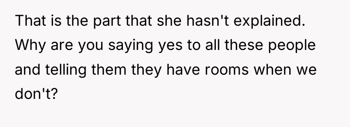 That is the part that she hasn't explained. Why are...