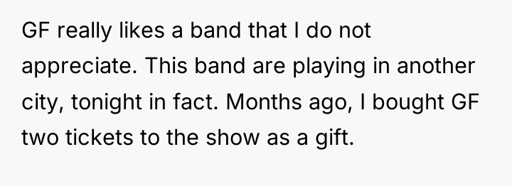 GF really likes a band that I do not appreciate....