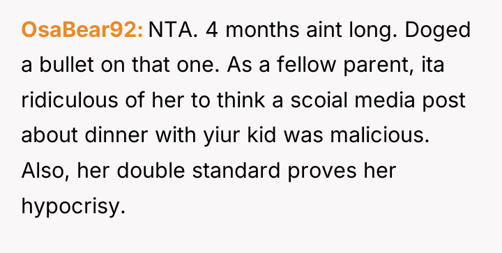OsaBear92 NTA. 4 months aint long. Doged a bullet on...