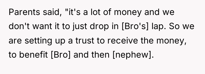 Parents said, "it's a lot of money and we don't...